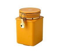 Decorativo Lata hermética for té y café, recipiente hermético con ventilación unidireccional, latas selladas, tarro for té y café de 37 onzas (1,1 l), adecuado for té a granel, granos de café, nueces,
