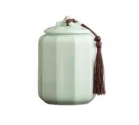Decorativo Latas de azúcar de cerámica Decoraciones decorativas de gama alta Tanques de almacenamiento domésticos for té verde y té negro Contenedor