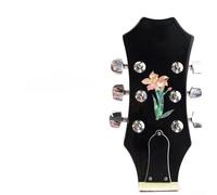 Decorativo para Cabeza de Guitarra Pegatina Cuello Bajo Ukelele Floral Alas Personalizar Instrumento Sin Dañar Madera(Flower)