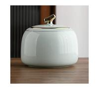 Decorativo Recipiente de cerámica brillante for almacenar té, latas, tarro con tapa hermética, hermoso recipiente for té, café, hierbas, azúcar, especias y nueces, 800 ml Contenedor(Blanco)