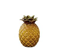 Decorativo Recipiente de cerámica con forma de piña for té con tapa sellada, adorno creativo for el hogar. Contenedor(Multi-colored)