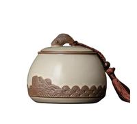 Decorativo Recipiente de cerámica for guardar té, lata con tapa hermética for café, azúcar, frutos secos, hierbas y especias. Contenedor