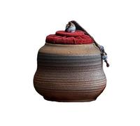 Decorativo Recipiente de té pequeño Vintage, tapa de tela, recipiente de almacenamiento sellado, almacén de té de cerámica, juego de té for el hogar Contenedor