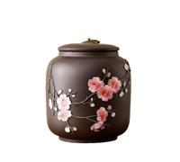 Decorativo Recipiente grande de arcilla morada retro con tapa for té, café, frutos secos y hierbas. Contenedor