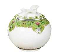 Decorativo Recipiente hermético for té de porcelana for té suelto, recipiente for té de porcelana blanca jade con grasa de oveja Dehua, tanque de almacenamiento de té sellado con esmalte de 900 ml Con
