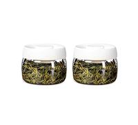 Decorativo Recipientes de almacenamiento de té de vidrio transparente Recipientes de café con tapa sellada al aspiradora, tarro de vidrio de cocina Recipiente de almacenamiento de alimentos for hojas