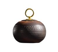 Decorativo Recipientes for almacenar té, tarro de cerámica con sellado y textura de grano de martillo, tarro de cerámica de arena morada for almacenar té suelto, 200 ml Contenedor