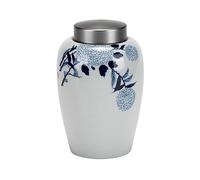 Decorativo Tarro de cerámica de Hortensia pintado a mano, tapa de aluminio, tarro de sello de marea, almacén de almacenamiento de té de cerámica for el hogar Contenedor