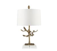 Decorativo Tischleuchte Blanco Hoja de Oro 70 CM Alto Salón Mesa Noche Lámpara,