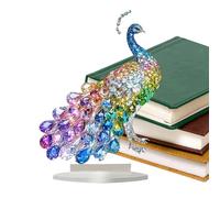 Decorativos acrílicos - Piezas Transparentes Planas con titulares de Base, artesanía de Escenario de Oficina Creativa, Material Duble Ligero para proyectos de Bricolaje | Oficina de Tab