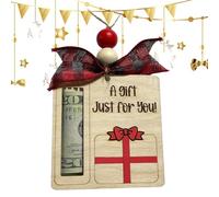 Decorativos para Guardar Dinero en Navidad - Colgante De Árbol Para El Dinero De Madera - Juego De Portamonedas Y Tarjetas Navideño - Para Niños Chicos Mujeres Hombres Amigos Familia Hogar Sala De Est