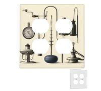Decorator - Placa de pared de 2 bandas, cubiertas de interruptor de luz dúplex, cubiertas de toma de corriente para aparatos médicos e instrumentos, placas de pared para tomas eléctricas, cubierta de
