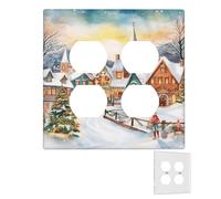 Decorator - Placa de pared de 2 bandas, cubiertas de interruptor de luz dúplex, cubiertas de toma de corriente mágicas, placas de pared para tomas eléctricas, cubierta de enchufe, tamaño estándar