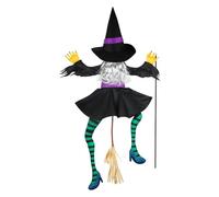 Decorazione Da Giardino per Strega Di Halloween - Strega Schiantata Sull Albero per Decorazione Halloween Figura | Tridimensionale con Gancio Ornamento per Uso Esterno E Interno per Giardino Feste