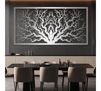 Decorazione da parete con Ramo d'albero in Metallo argentato, decorazione da parete con Albero Della Vita in Metallo per il bagno, decorazione Moderna con Ramo d'albero per soggiorno, Came