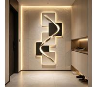 Decorazione Murale 3D con Luce LED, Quadro Moderno in Cristallo Ceramica | Illuminazione LED, Quadro 3D Moderno, Cristallo Ceramica, Atmosfera Accogliente(B Non-Lit,70*140cm/27.6*55.1in)