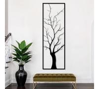 Decorazione murale con Albero verticale in Metallo Nero, decorazione murale con Ramo dell'albero Della Vita in Metallo, scultura Moderna Decorativa con Albero per soggiorno, Camera da Lett