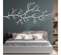 Decorazione murale con Ramo di Albero Bianco in Metallo, decorazione murale con scultura ispirata Alla Natura in Metallo, decorazione artistica con Ramo, scultura Moderna per soggiorno, ca