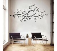 Decorazione murale con Ramo di Albero Nero in Metallo, decorazione murale con scultura ispirata Alla Natura in Metallo, decorazione artistica con Ramo, scultura Moderna per soggiorno, Came