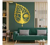 Decorazione murale in foglia D'oro in Metallo, decorazione murale in Metallo con Motivo a Loto in Stile Naturale per il bagno, decorazione artistica con Foglie, scultura Moderna per soggio