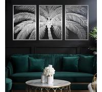 Decorazione murale in Metallo argentato con Palme Tropicali, decorazione murale in Metallo con piante da spiaggia e costiera, decorazione Moderna con Palme per soggiorno, Camera da letto,