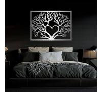 Decorazione murale in Metallo argentato con Ramo d'albero, decorazione murale estetica in Metallo con Albero Della Vita per Camera da letto, decorazione Moderna con Ramo d'albero per soggi