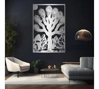 Decorazione murale in Metallo argentato raffigurante l'albero di Joshua, decorazione murale per esterni raffigurante un Cactus del deserto in Metallo, scultura Moderna raffigurante l'albe