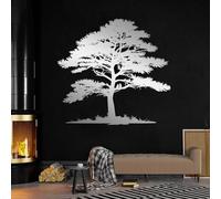 Decorazione murale in Metallo Argento con Albero Della Vita, decorazione murale in Metallo con Grande Foresta e Natura, decorazione artistica con Albero Della Vita, scultura Moderna per so