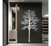 Decorazione murale in Metallo Argento con Albero Della Vita, decorazione murale in Metallo Extra Large con Amante Della Natura e Della Foresta, decorazione Moderna con Albero Della Vita, s