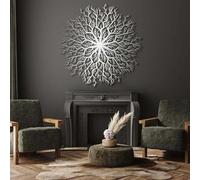 Decorazione murale in Metallo Argento con Radici, decorazione murale in Metallo Stile Boho, decorazione con piante in Stile fattoria, scultura Moderna con Radici per soggiorno, Camera da