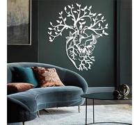 Decorazione murale in Metallo Bianco a Forma di Cuore anatomico, decorazione murale in Metallo per Studio Medico, decorazione Moderna a Forma di Cuore per soggiorno, Camera da letto, Corri