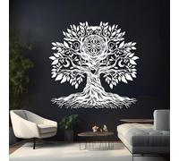 Decorazione murale in Metallo Bianco con Albero Della Vita, decorazione murale in Metallo per bagno, Sala da pranzo, esterno, decorazione artistica con Albero Della Vita, scultura Moderna