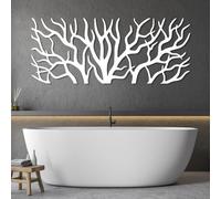 Decorazione murale in Metallo Bianco con Albero Della Vita, Grande decorazione murale con Radici di rami di alberi in Metallo, scultura Moderna con Albero Della Vita per soggiorno, Camera