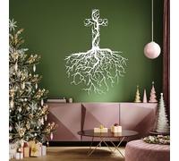 Decorazione murale in Metallo Bianco con Croce dell'albero Della Vita, decorazione murale Religiosa Cristiana in Metallo, decorazione artistica a Croce, scultura Moderna per soggiorno, CAM