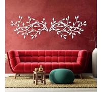 Decorazione murale in Metallo Bianco con edera, decorazione murale in Metallo con foglia di alloro sopra il letto, decorazione Moderna con edera per soggiorno, Camera da letto, corridoio e