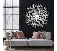 Decorazione murale in Metallo Bianco con Radici, decorazione murale in Metallo Stile Boho, decorazione con piante in Stile fattoria, scultura Moderna con Radici per soggiorno, Camera da le