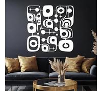 Decorazione murale in Metallo Bianco di metà secolo, decorazione murale Geometrica Moderna in Metallo per Sala da pranzo, decorazione artistica di metà secolo, scultura Moderna per soggio