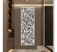 Decorazione murale in Metallo Bianco eucalipto, decorazione murale in Metallo verticale Naturale per Sala da pranzo e esterni, scultura Moderna in eucalipto per soggiorno, Camera da letto