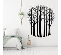 Decorazione murale in Metallo con Foresta nera, decorazione murale in Metallo Extra Large con paesaggio Naturale, decorazione Moderna con Opera d'arte Della Foresta per soggiorno, Camera d