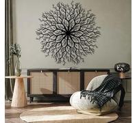 Decorazione murale in Metallo con Radici Nere, decorazione murale in Metallo con piante da fattoria Boho, decorazione artistica con Radici, scultura Moderna per soggiorno, Camera da letto,