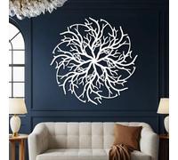 Decorazione murale in Metallo con Ramo d'albero Bianco, decorazione murale in Metallo con Albero Della Vita per Camera da letto e ufficio, decorazione artistica con Ramo, scultura Moderna