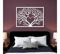 Decorazione murale in Metallo con Ramo di Albero Bianco, decorazione murale estetica in Metallo con Albero Della Vita per Camera da letto, decorazione Moderna con Ramo, scultura per soggio