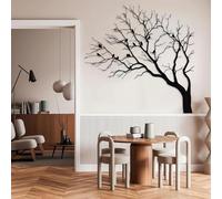 Decorazione murale in Metallo con uccelli neri su Ramo di Albero, Grande decorazione murale Moderna in Metallo con Natura, decorazione artistica con Ramo di uccello, scultura Moderna per s