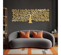 Decorazione murale in Metallo dorato con Albero Della Vita, Grande decorazione murale astratta in Metallo, decorazione artistica con Albero Della Vita, scultura Moderna per soggiorno, Came