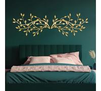 Decorazione murale in Metallo dorato con Albero di edera, decorazione murale in Metallo con foglia di alloro sopra il letto, decorazione artistica con Albero di edera, scultura Moderna per