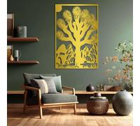 Decorazione murale in Metallo dorato con Albero di Joshua, decorazione murale per esterni con Cactus del deserto in Metallo, decorazione artistica con Albero di Joshua, scultura Moderna PE