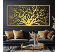 Decorazione murale in Metallo dorato con Ramo d'albero, decorazione murale in Metallo con Albero Della Vita per il bagno, decorazione Moderna con Ramo d'albero per soggiorno, Camera da Let