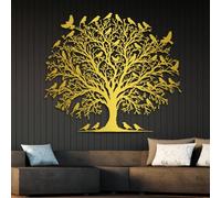 Decorazione murale in Metallo dorato con uccelli, stormo di uccelli in Metallo, decorazione da parete per ufficio e esterni, scultura Moderna con uccelli per soggiorno, Camera da letto, co