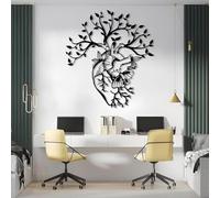 Decorazione murale in Metallo Nero a Forma di Cuore anatomico, decorazione murale in Metallo per Studio Medico, decorazione Moderna a Forma di Cuore per soggiorno, Camera da letto, Corrido