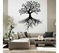 Decorazione murale in Metallo Nero con Albero Della Vita, decorazione murale in Metallo con Albero genealogico a Forma di foglia per Camera da letto, decorazione Moderna con Albero Della v